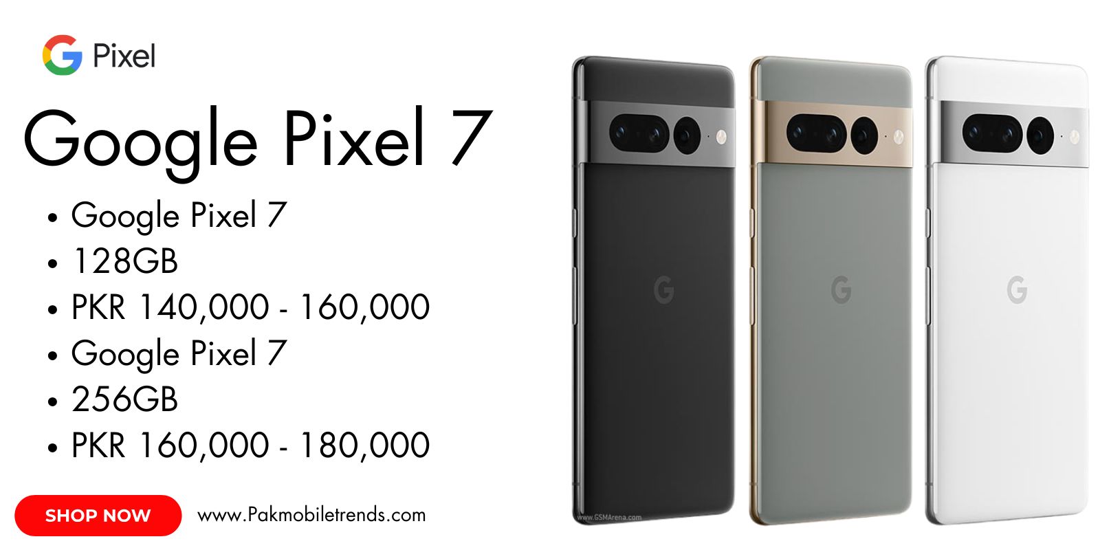 Google Pixel 7 smartphone showcasing its sleek design, vibrant display, and dual-camera setup on a clean, modern background.