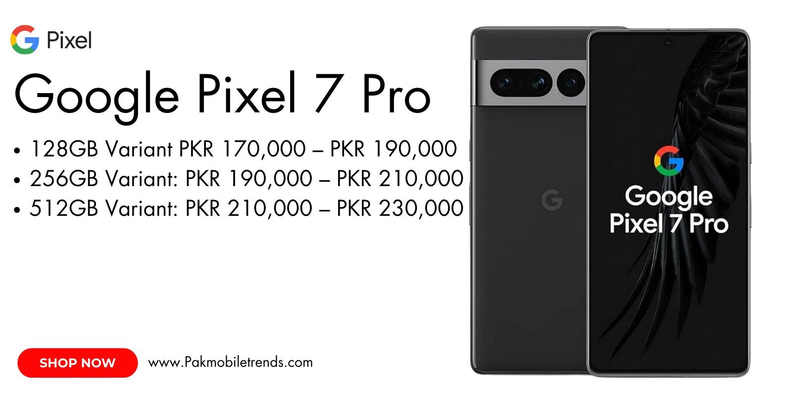 Google Pixel 7 Pro smartphone showcasing its sleek design, premium camera setup, and vibrant display on a clean background.